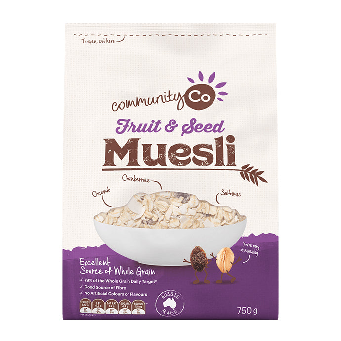 Community Co Muesli Fruit & Seed 750g