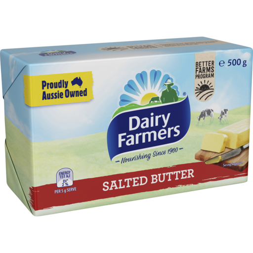 Dairy Farmers Salted Butter Block 500g