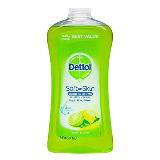 Dettol Antibacterial Soft on Skin Refresh Liquid Hand Wash Refill 950ml