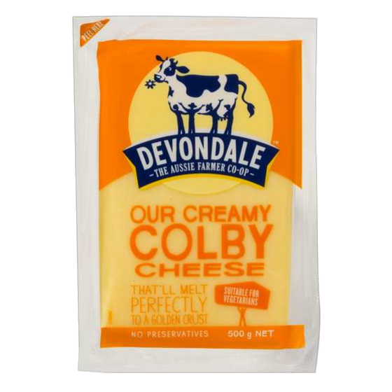 Devondale Colby Cheese Block 500g