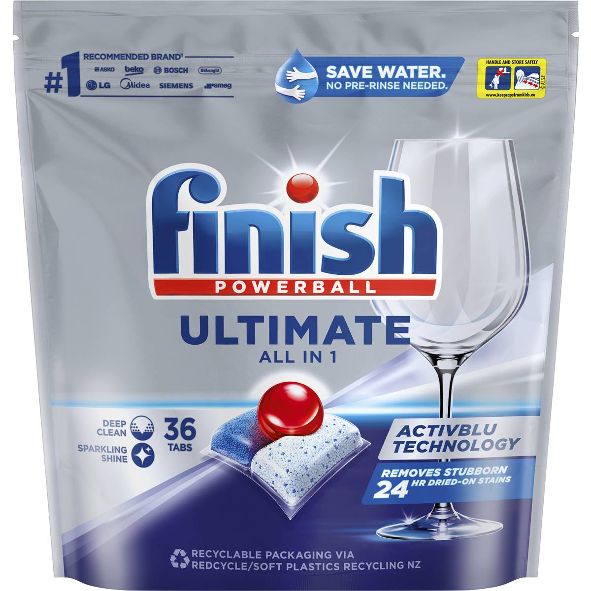 Finish Powerball Ultimate All In 1 Dishwasher Tablets 36pk