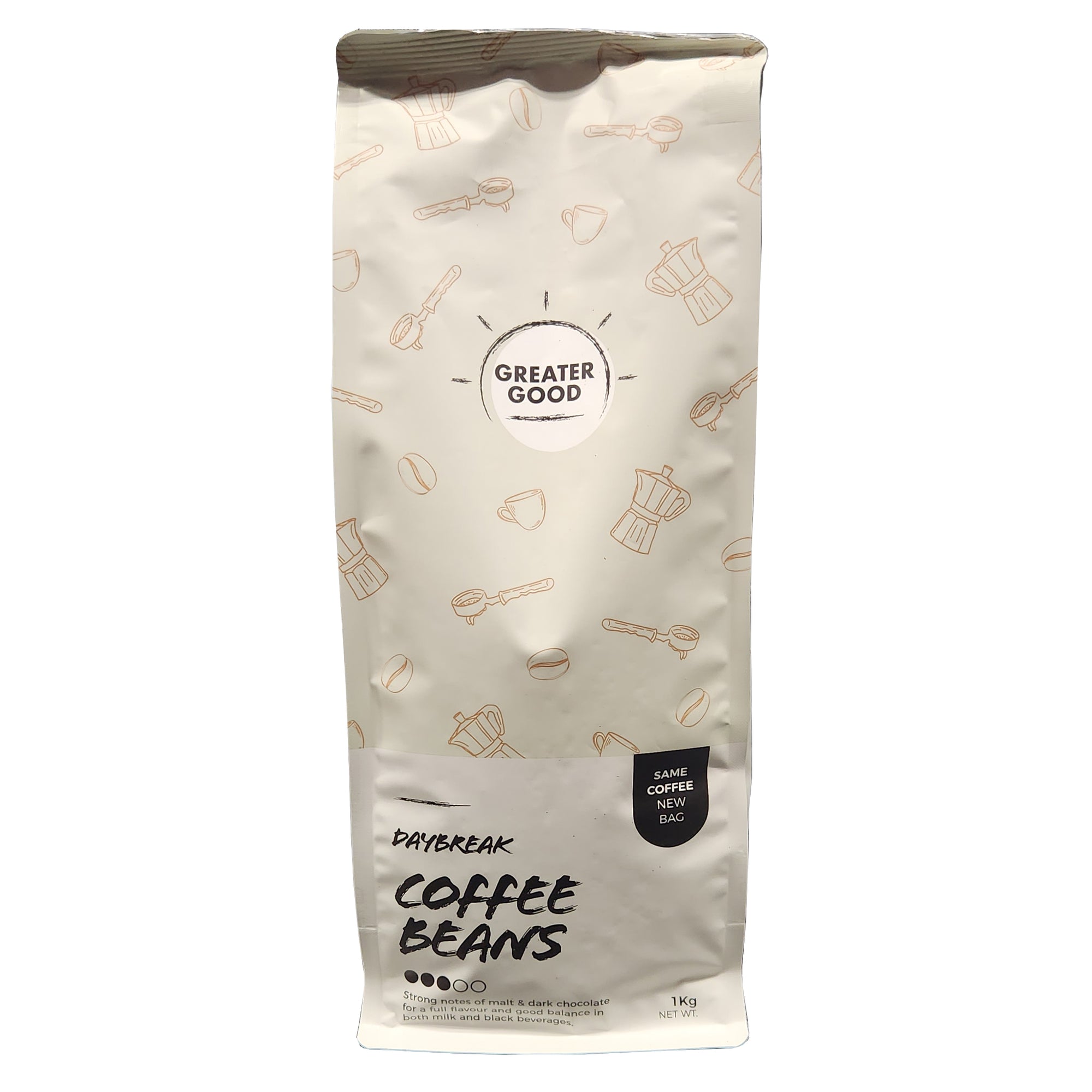 Greater Good Coffee Beans Daybreak Premium Blend Medium Roast 1kg