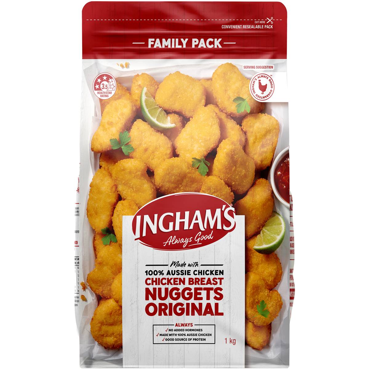 Ingham's Chicken Nuggets Original Crumbed 1kg