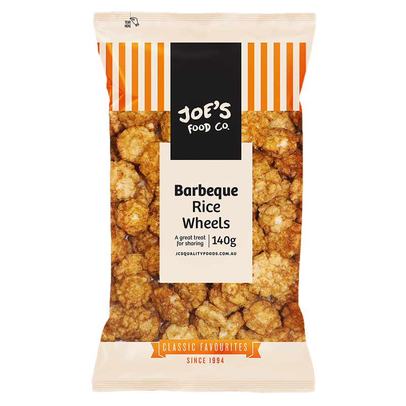 JC Nuts Joes Snacks Rice Wheels BBQ 140g