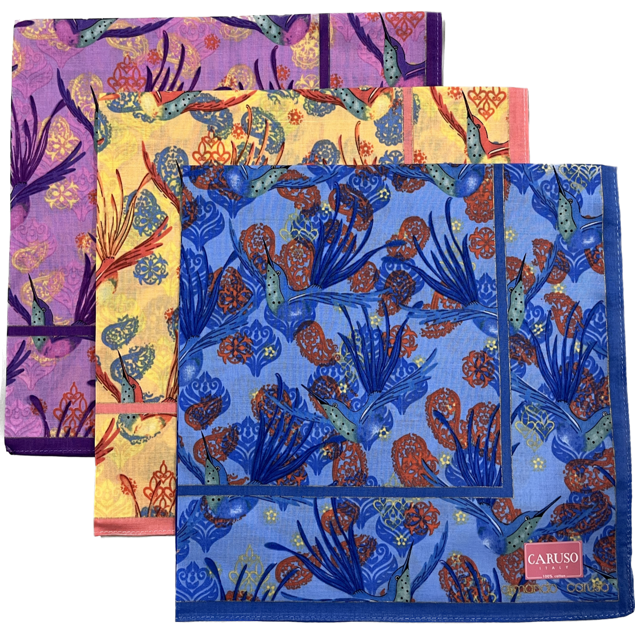 Rosdale Ladies Handkerchief - Armando Caruso Hummingbirds