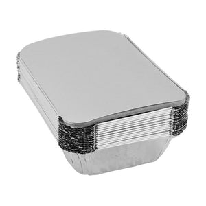 Lemon & Lime Foil Container with lid 22x15x5cm 15pk