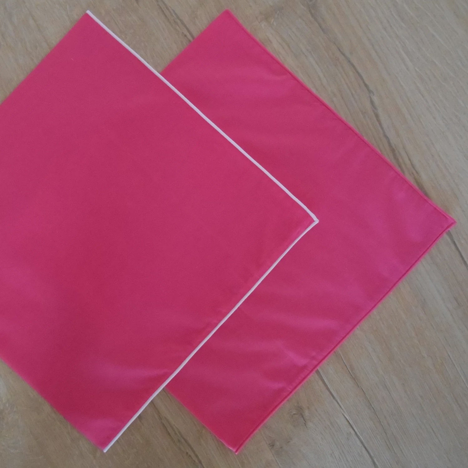 Liberty Plain Scarf 59 x 59cm Hot Pink with Pink