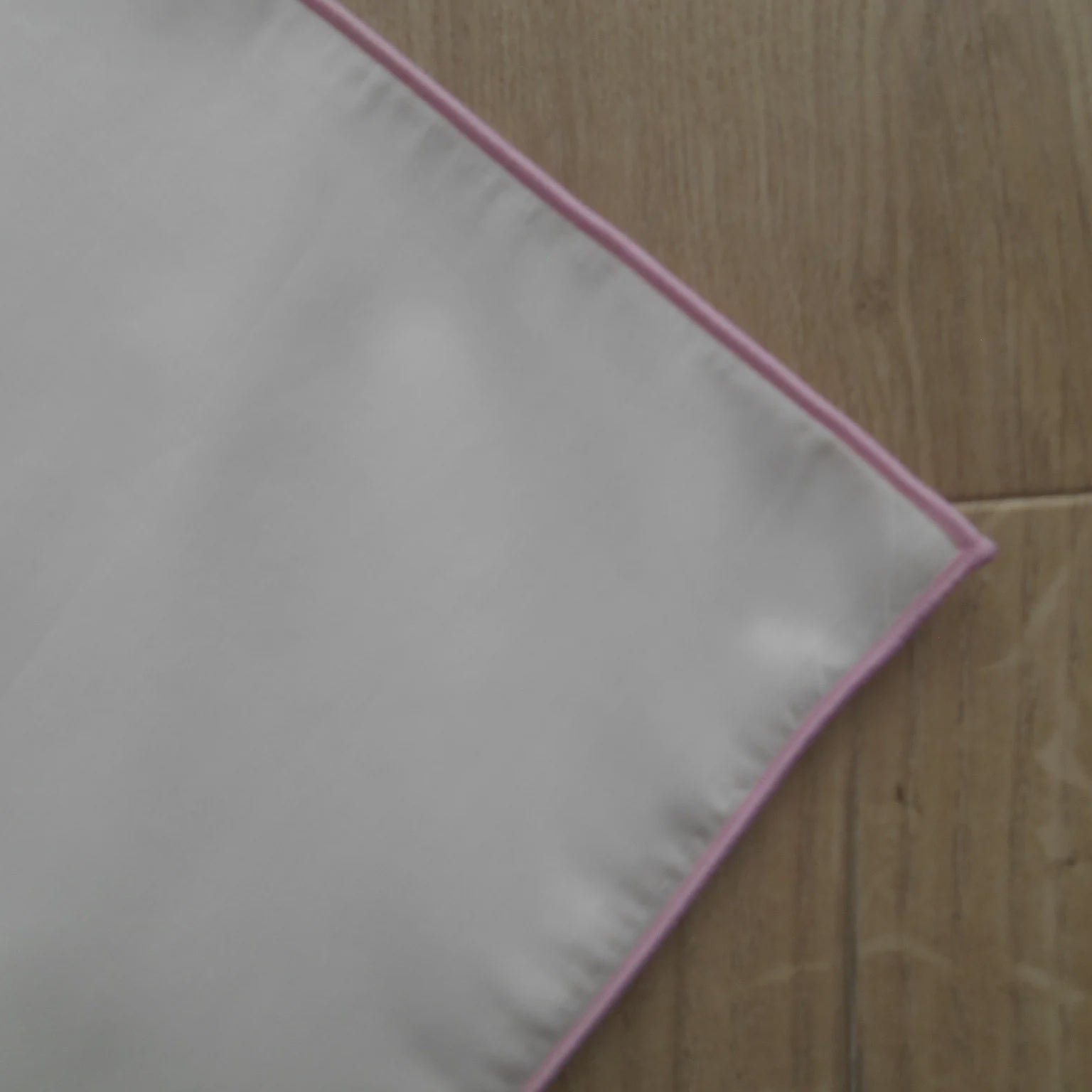 Liberty Plain Scarf 59 x 59cm White with Pale Pink