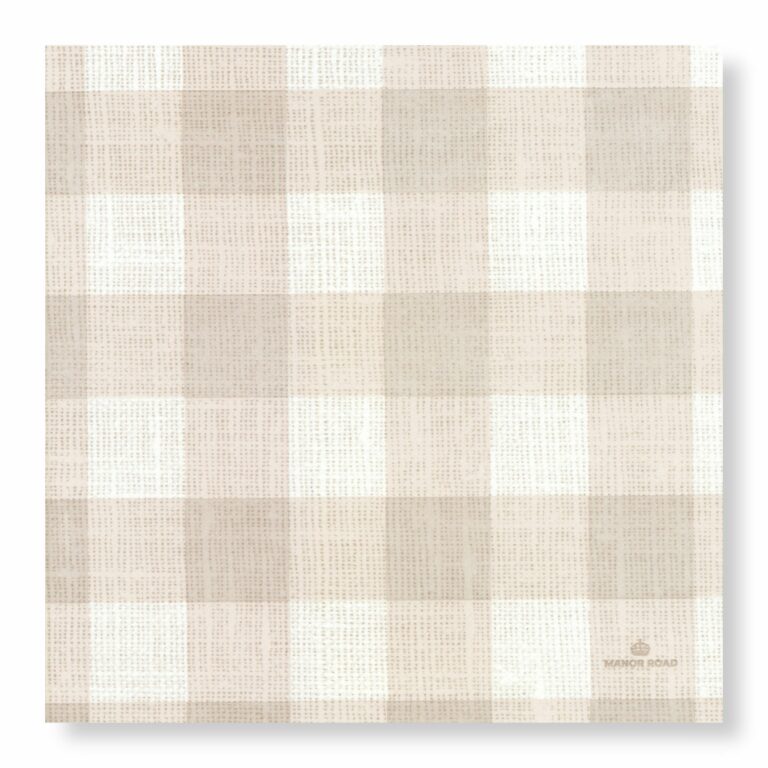 Manor Road Linen (Gingham Natural) Napkins - Dinner