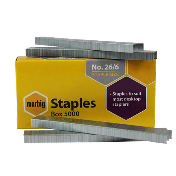 Marbig Staples No.26 5000pk