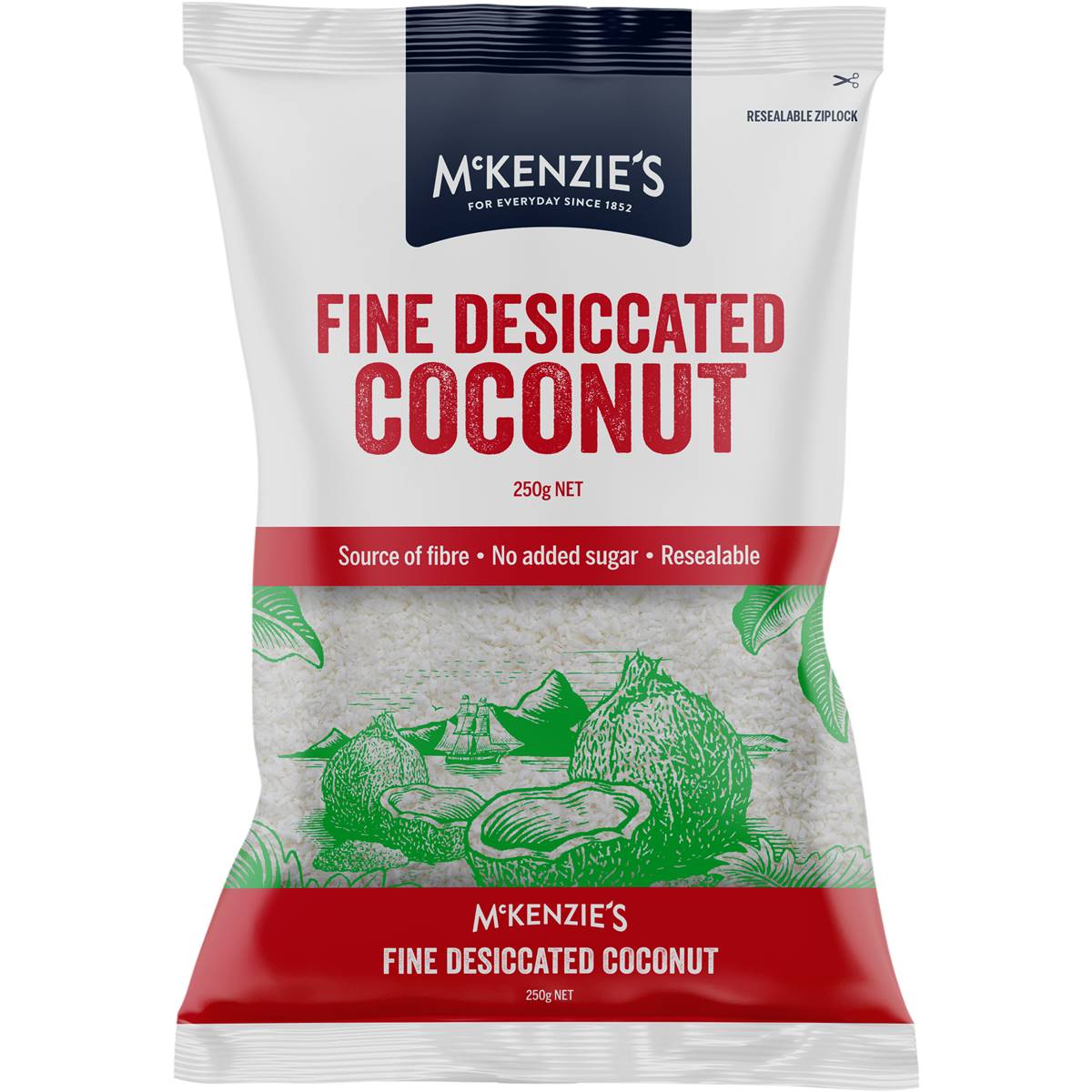 McKenzie's Fine Desiccated Coconut 250g