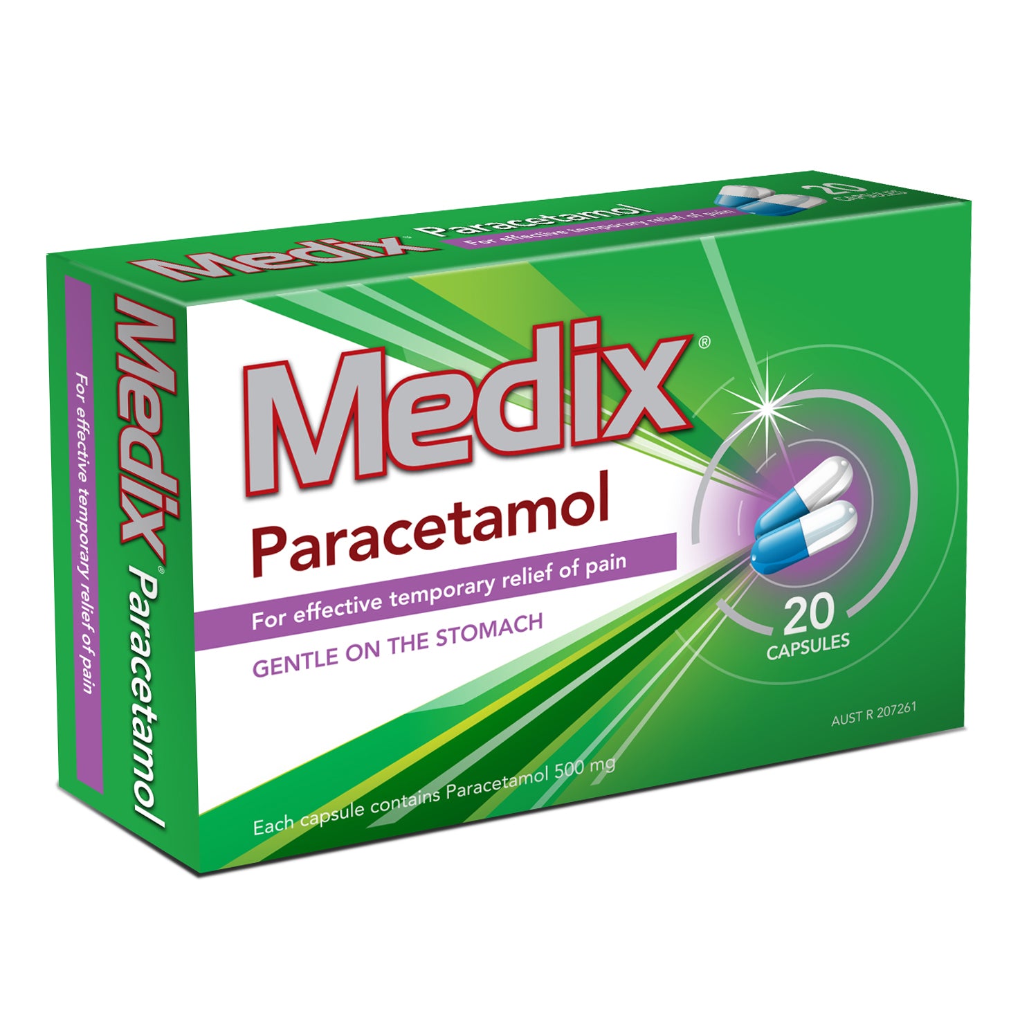 Medix Paracetamol Caplets 500mg 20pk