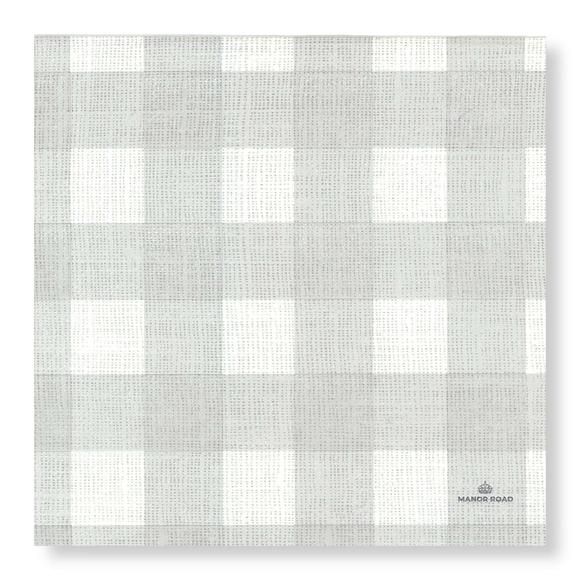 Linen (Gingham Soft Grey) Napkins - Dinner