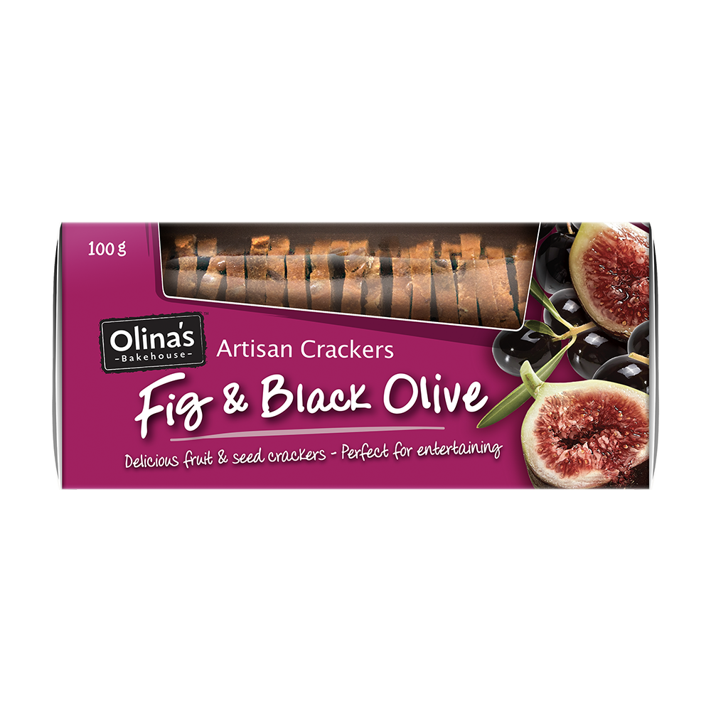 Olinas Crackers Fig & Black Olive 100g