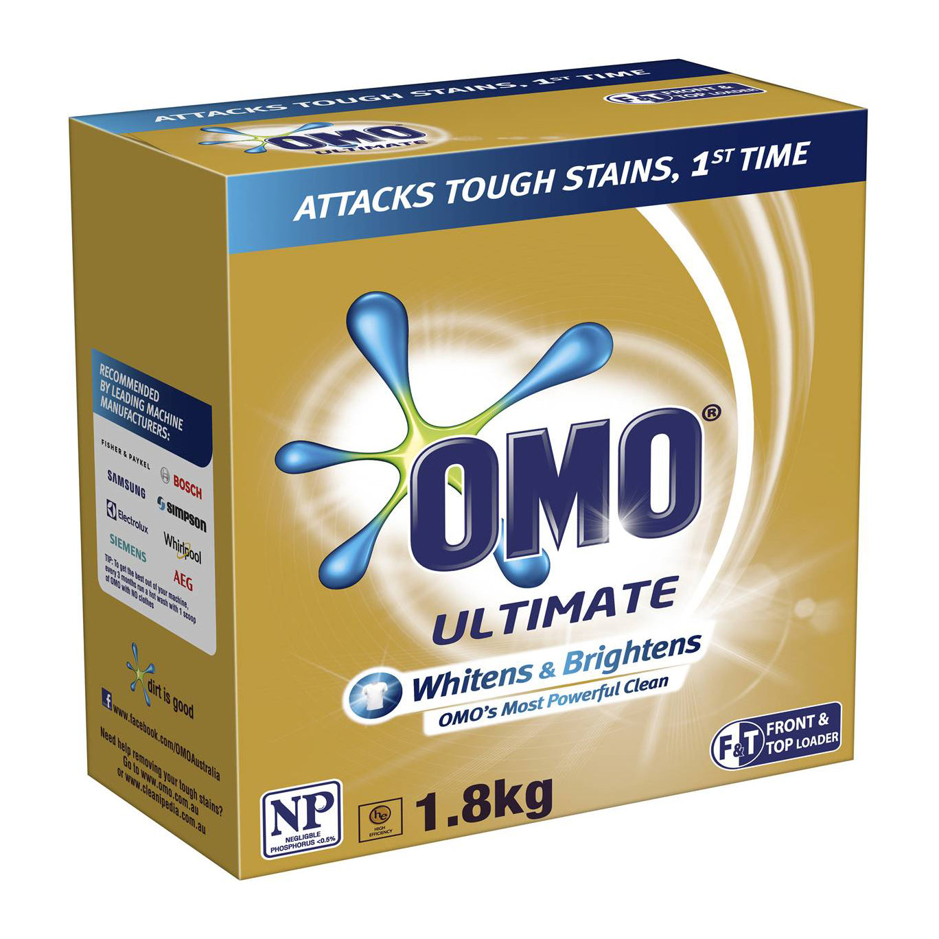 Omo Ultimate Laundry Powder Front & Top Loader 1.8kg