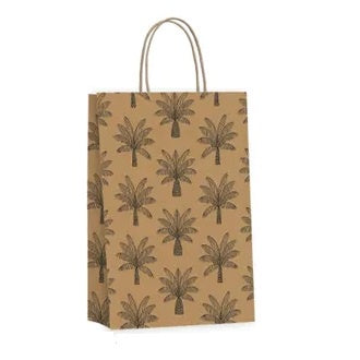 Twisted Handle Gift Bag Palm Beach Black Medium - 250x350x110mm