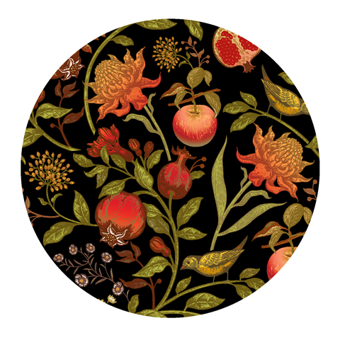 Paper Placemats - Forest Fruits Round