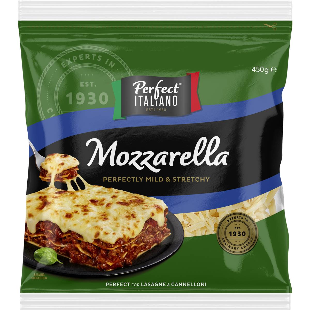 Perfect Italiano Grated Mozzarella 450g