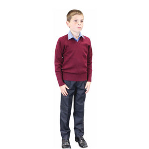 School Pullover Wool Burgundy