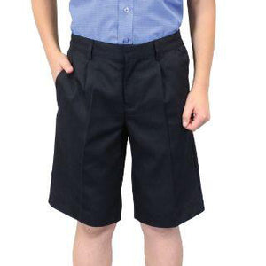 School Shorts Junior Navy Elastic Back