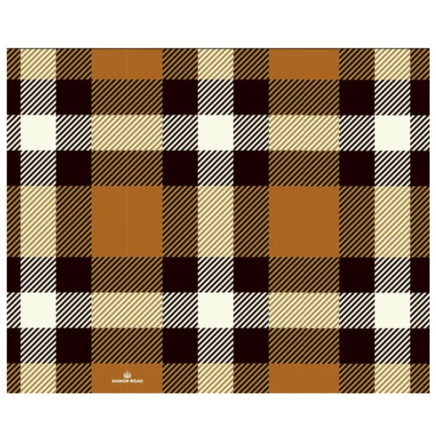 Classic Plaid Tan Paper Placemat Pad