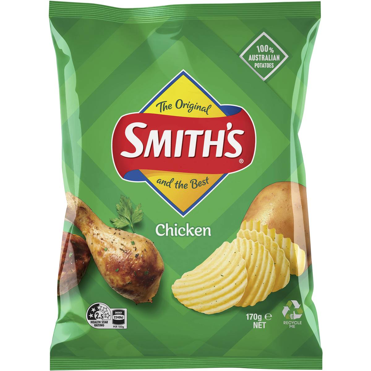 Smith's Crinkle Cut Chips Chicken 170g