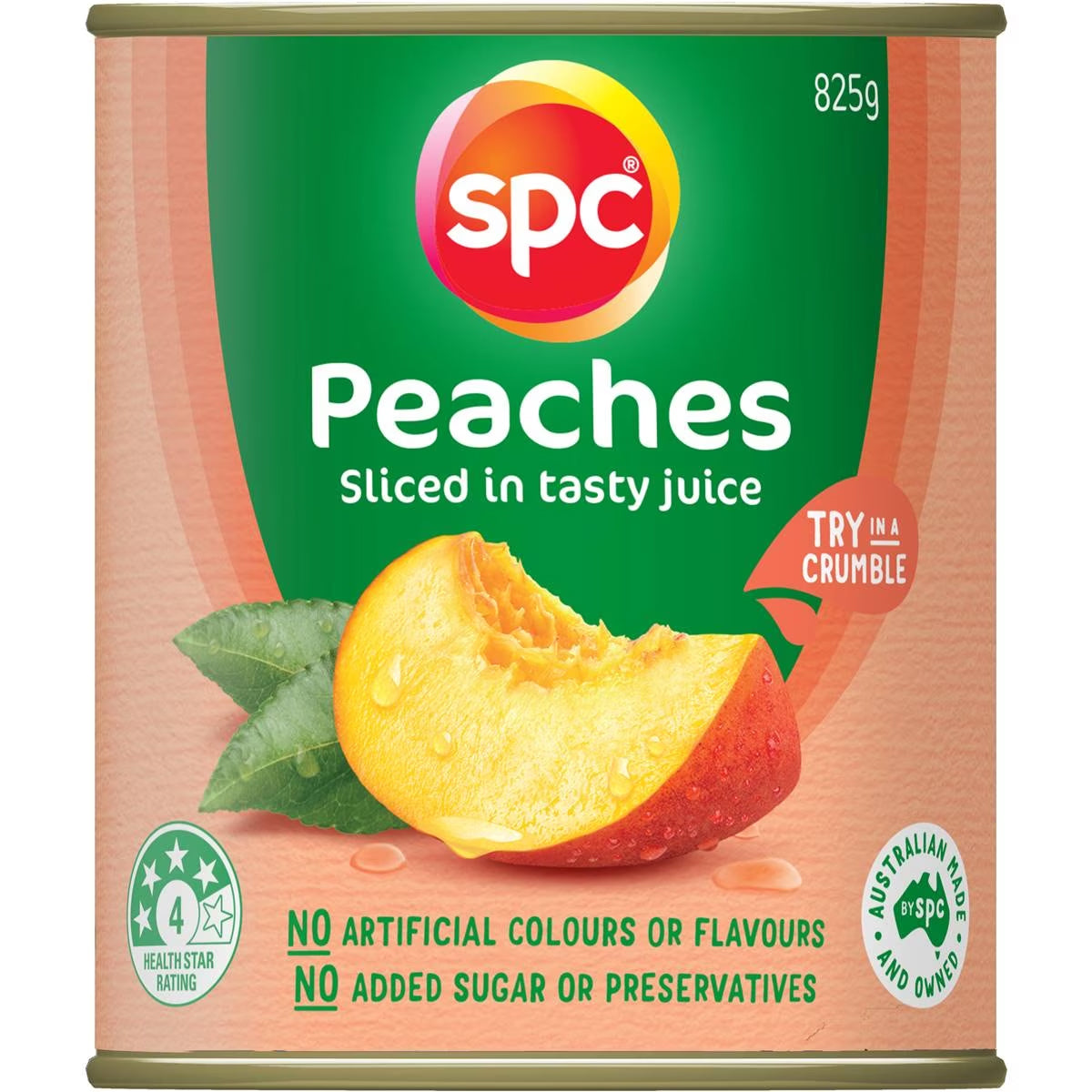 Spc Peaches Sliced in Juice 825g