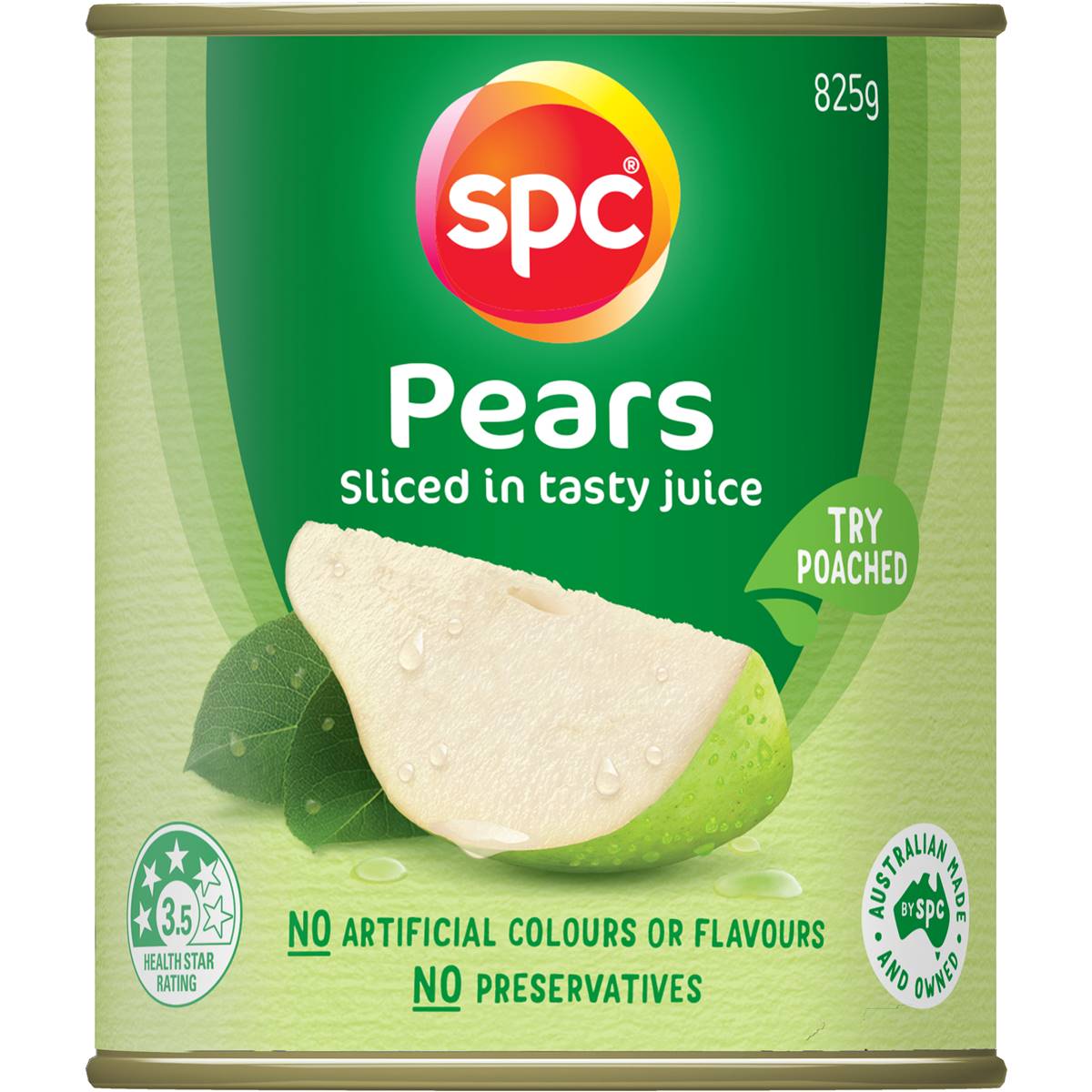 Spc Pears Sliced In Juice 825g