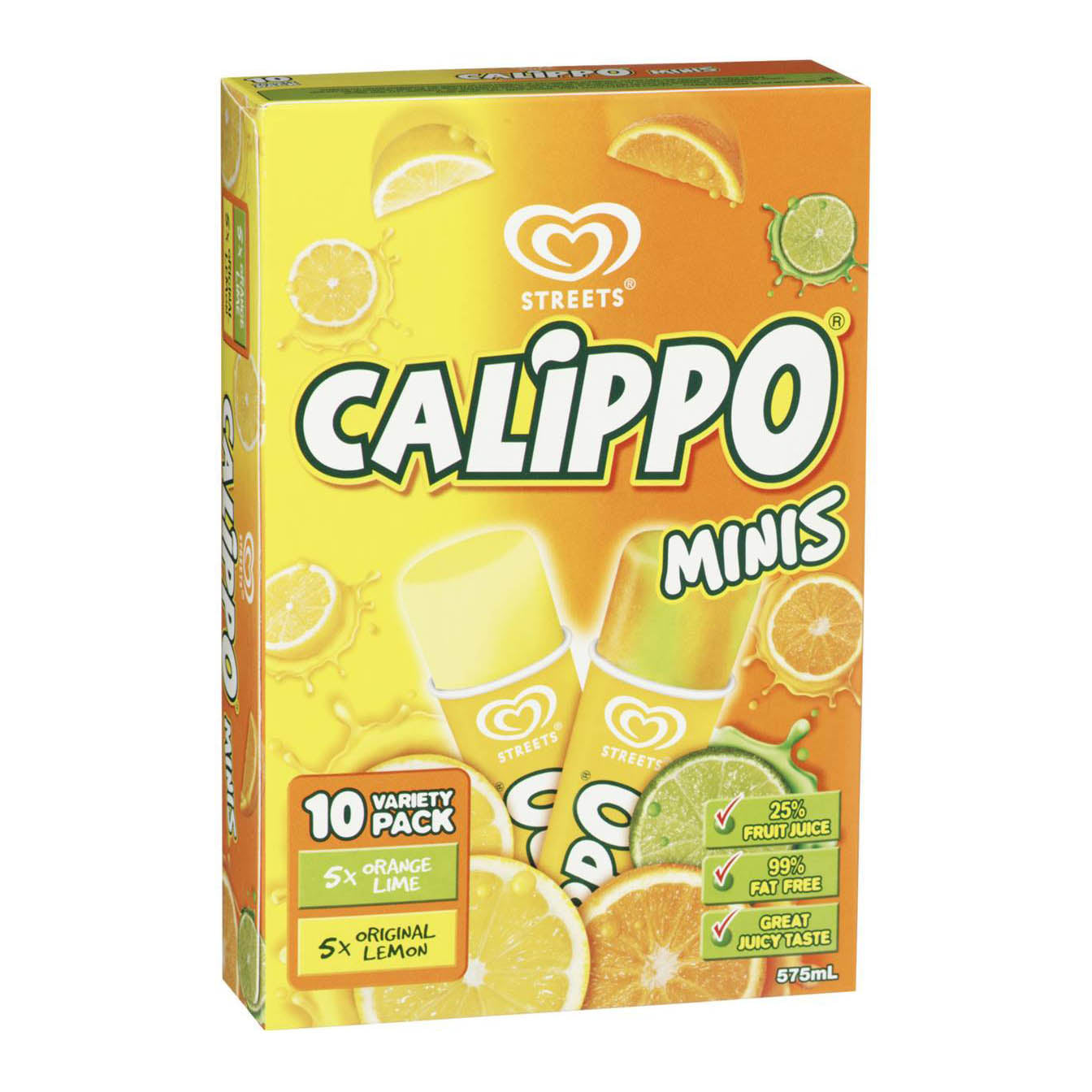 Streets Calippo Minis Lemon, Orange Lime 10pk