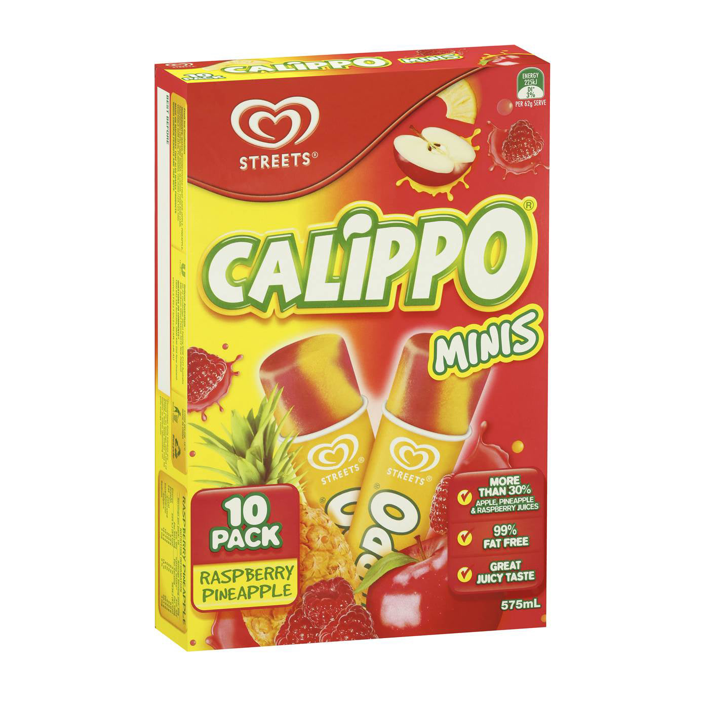 Streets Calippo Minis Raspberry Pineapple 10pk