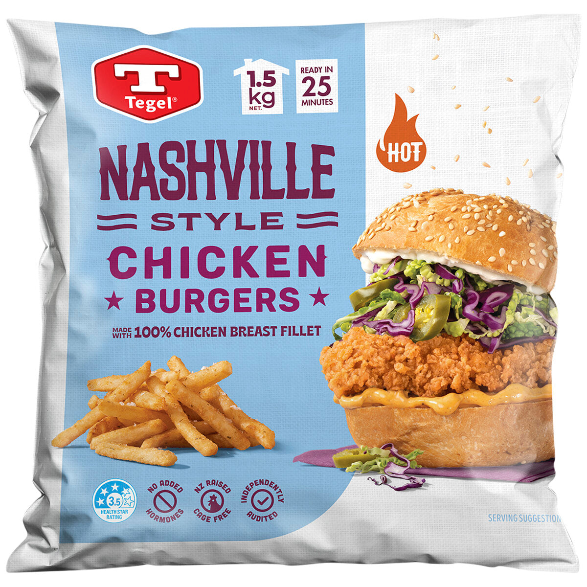 Tegel Nashville Style Chicken Burgers 1.5kg