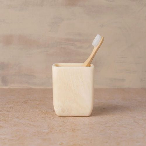 SAARDE Flow Resin Toothbrush Holder - Marshmallow