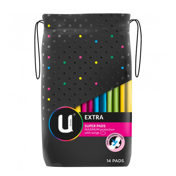 U By Kotex Extra Super Wing Pads 14pk