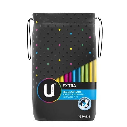 U By Kotex Extra  Regular Wing Pads 16pk