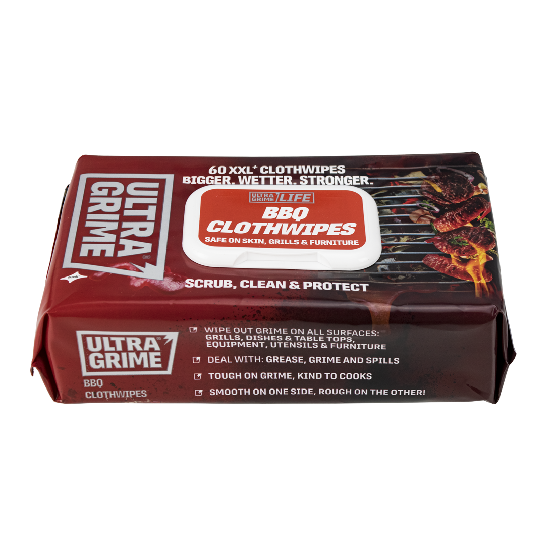 UltraGrime BBQ XXL+ Clothwipes 60pk