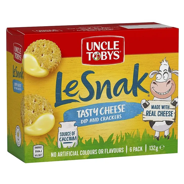 Uncle Toby's Le Snak Tasty Cheese 6pk