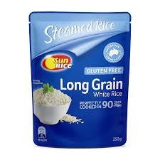 Sun Rice Long Grain White Rice Microwave Pouch 250g