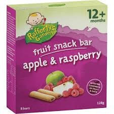 Rafferty's Fruit Snack Bar Apple & Raspberry 128g 12+month