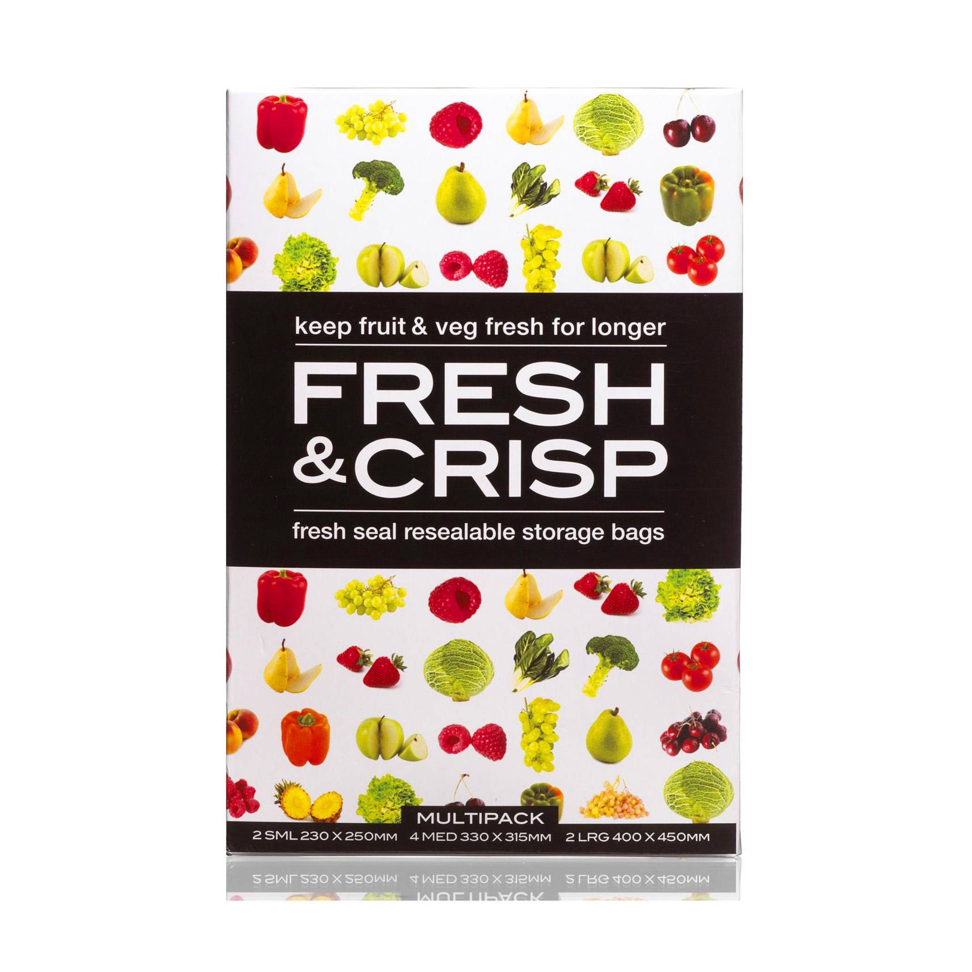 Fresh & Crisp Vegetable Storage Bags Multi Pack 8pk